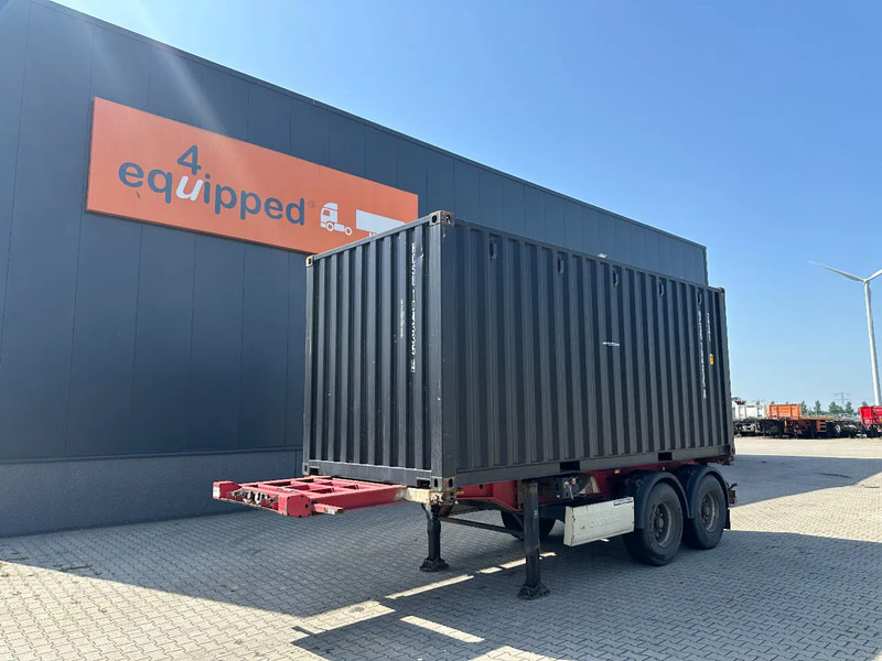 Krone 2-axle 20FT chassis + 20FT DV 8'6" container ONE-WAY - Poluprikolica za prevoz kontejnera/ Poluprikolica sa promenjivim sandukom: slika 1 Krone 2-axle 20FT chassis + 20FT DV 8'6" container ONE-WAY - Poluprikolica za prevoz kontejnera/ Poluprikolica sa promenjivim sandukom: slika 1
