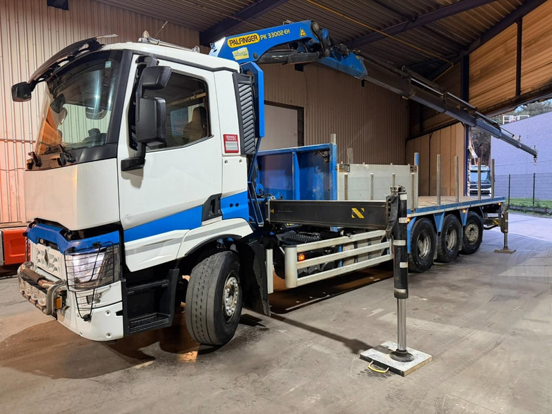 Renault C480 8x4 PRITSCHE + KRAN PALFINGER PK33002-EH E (6x) - PLATFORM 8m25 - LIFT/STEERING - GOOD TIRES - BE TRUCK - Kamion sa tovarnim sandukom, Kamion sa dizalicom: slika 4 Renault C480 8x4 PRITSCHE + KRAN PALFINGER PK33002-EH E (6x) - PLATFORM 8m25 - LIFT/STEERING - GOOD TIRES - BE TRUCK - Kamion sa tovarnim sandukom, Kamion sa dizalicom: slika 4