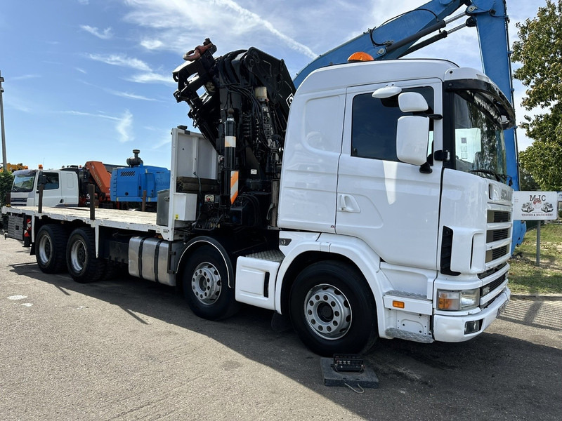 Scania 114C-380 8x4 + CRANE HIAB 700 E-5 - PLATFORM 6m80 + TWISTLOCKS - MANUAL - RETARDER - STEEL SPRING / BIG AXLE HUB REDUCTION - AP ACHSEN - Kamion sa dizalicom: slika 1 Scania 114C-380 8x4 + CRANE HIAB 700 E-5 - PLATFORM 6m80 + TWISTLOCKS - MANUAL - RETARDER - STEEL SPRING / BIG AXLE HUB REDUCTION - AP ACHSEN - Kamion sa dizalicom: slika 1