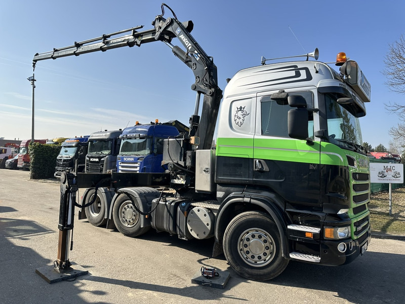 Scania R500 V8 6x2 TRACTOR + CRANE MKG HLK 231 HP (23tm) - 4x HYDR - RADIO - RETARDER - MANUAL - LIFT + STEERING AXLE - Tegljač: slika 2 Scania R500 V8 6x2 TRACTOR + CRANE MKG HLK 231 HP (23tm) - 4x HYDR - RADIO - RETARDER - MANUAL - LIFT + STEERING AXLE - Tegljač: slika 2