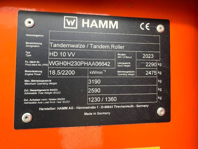 Novu Valjak Hamm HD10 VV - NEW: slika 11