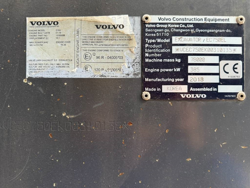 Volvo EC750E L - Bager guseničar: slika 5 Volvo EC750E L - Bager guseničar: slika 5