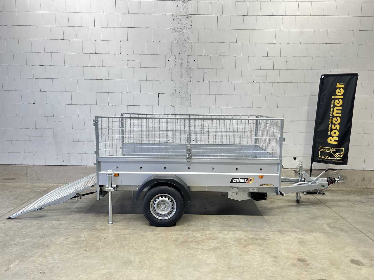 VARIANT 1304 F1 MR Gitter+Gitterrampe Kastenanhänger geb - Prikolica: slika 1 VARIANT 1304 F1 MR Gitter+Gitterrampe Kastenanhänger geb - Prikolica: slika 1