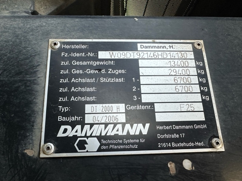 Dammann Trac DT 2000 H - Samostalna prskalica: slika 2 Dammann Trac DT 2000 H - Samostalna prskalica: slika 2