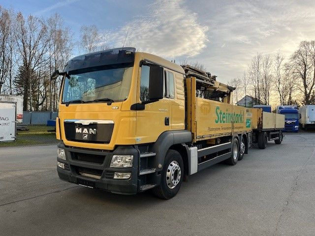 MAN TGS 26.400 Baustoff LKW mit Ladekran Atlas 210.2 - Kamion sa tovarnim sandukom, Kamion sa dizalicom: slika 1 MAN TGS 26.400 Baustoff LKW mit Ladekran Atlas 210.2 - Kamion sa tovarnim sandukom, Kamion sa dizalicom: slika 1
