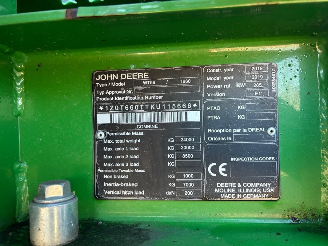John Deere T660 - Kombinovani kombajn: slika 5 John Deere T660 - Kombinovani kombajn: slika 5