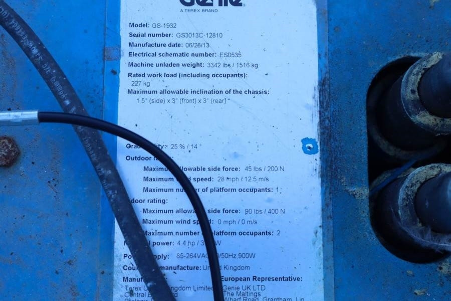 Lift u obliku makaza Genie GS1932 Electric, Working Height 7.8 m, 227kg Capac: slika 7