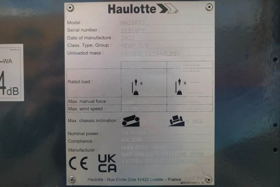 Haulotte HA16RTJ Valid Inspection, *Guarantee! Diesel, 4x4 - Zglobna platforma: slika 3 Haulotte HA16RTJ Valid Inspection, *Guarantee! Diesel, 4x4 - Zglobna platforma: slika 3