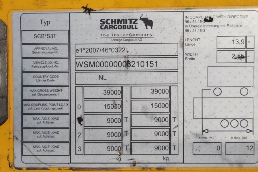 Schmitz Cargobull SCB3ST CoC Documents, TuV Loading Certif - Prikolica sa ceradom: slika 5 Schmitz Cargobull SCB3ST CoC Documents, TuV Loading Certif - Prikolica sa ceradom: slika 5