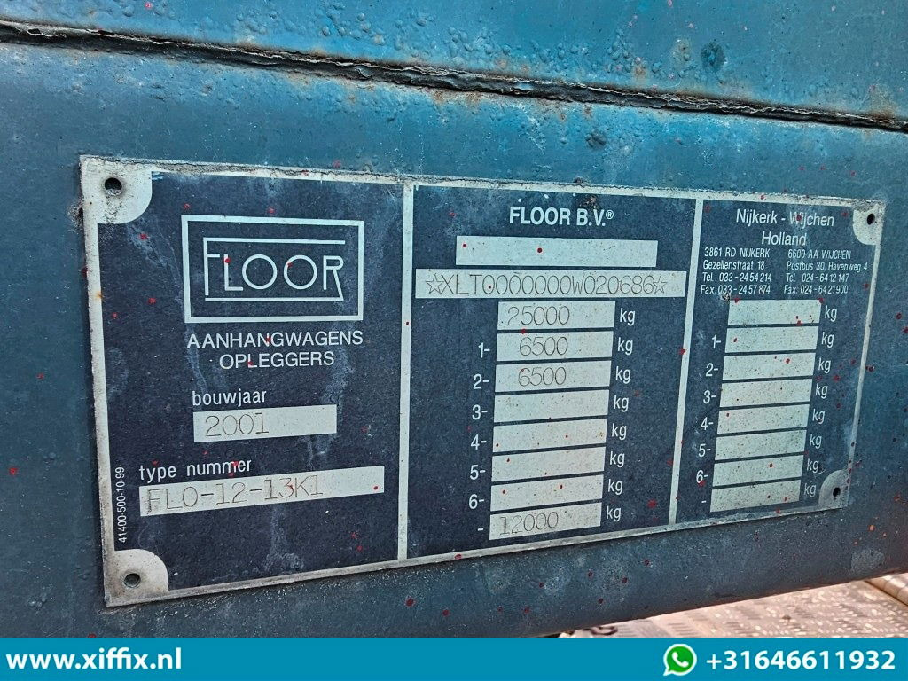 Niska poluprikolica za prevoz Floor 2-ass. Semi dieplader / 10.75 lang / 1x gestuurd: slika 11