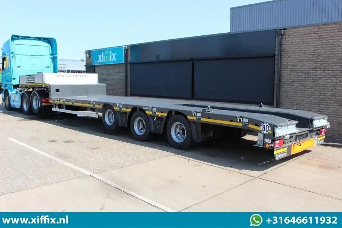 Goldhofer TE Huur 3-ass. Uitschuifbare semi dieplader / Naloop gestuurd - Niska poluprikolica za prevoz: slika 5 Goldhofer TE Huur 3-ass. Uitschuifbare semi dieplader / Naloop gestuurd - Niska poluprikolica za prevoz: slika 5