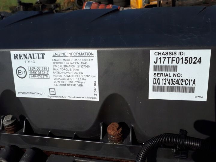 Renault DXI13 480 EURO 5 EEV truck - Motor za Kamion: slika 2 Renault DXI13 480 EURO 5 EEV truck - Motor za Kamion: slika 2
