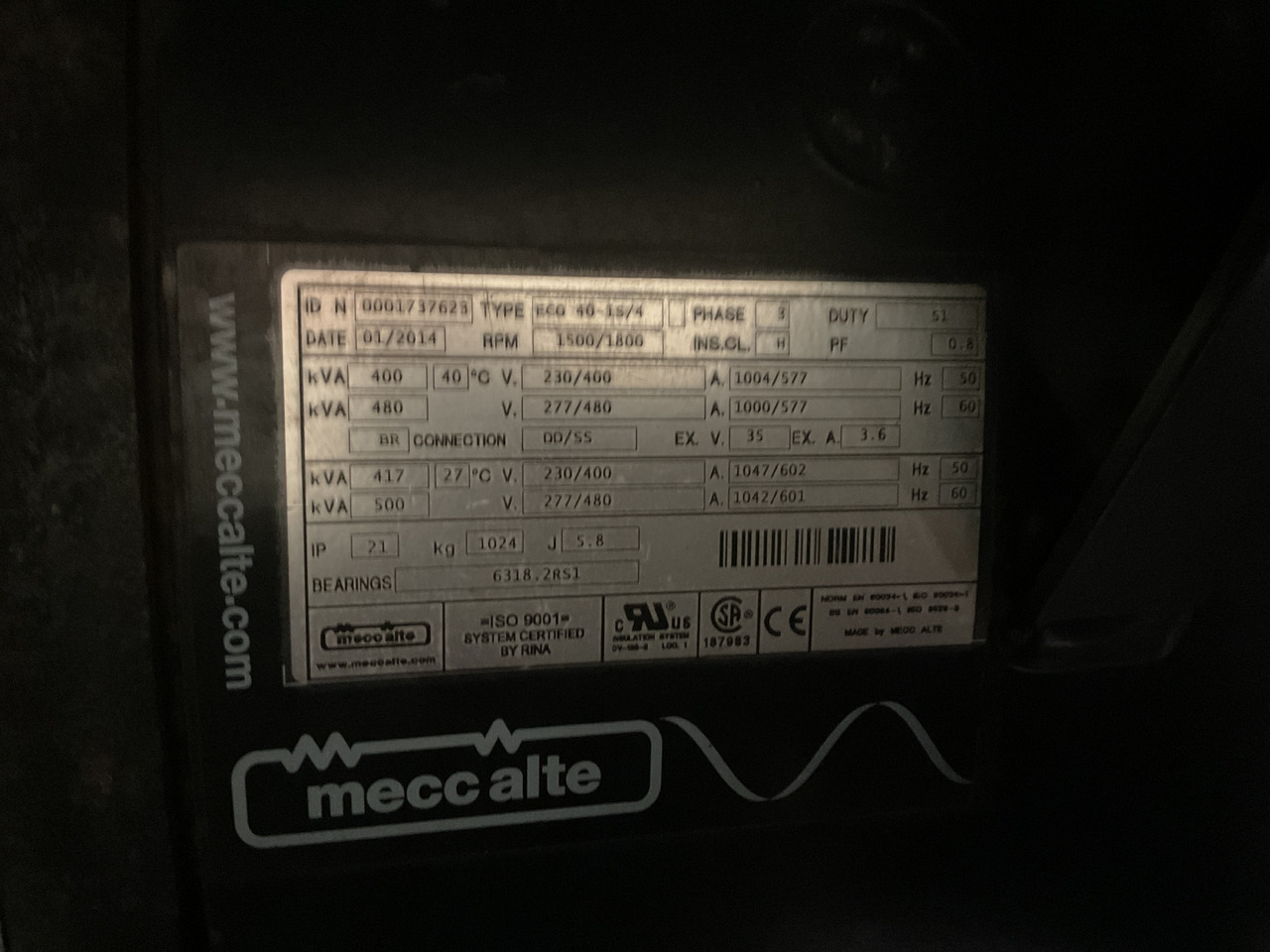 Doosan P158LE, 415KVA generatorset. Like brand new, low hours and complete - Set generatora: slika 5 Doosan P158LE, 415KVA generatorset. Like brand new, low hours and complete - Set generatora: slika 5