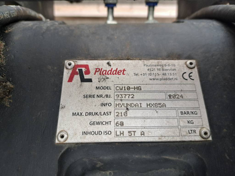 Pladdet CW10 hydraulick Quic Coupler HX85A - Brza spojnica za Građevinska mašina: slika 5 Pladdet CW10 hydraulick Quic Coupler HX85A - Brza spojnica za Građevinska mašina: slika 5