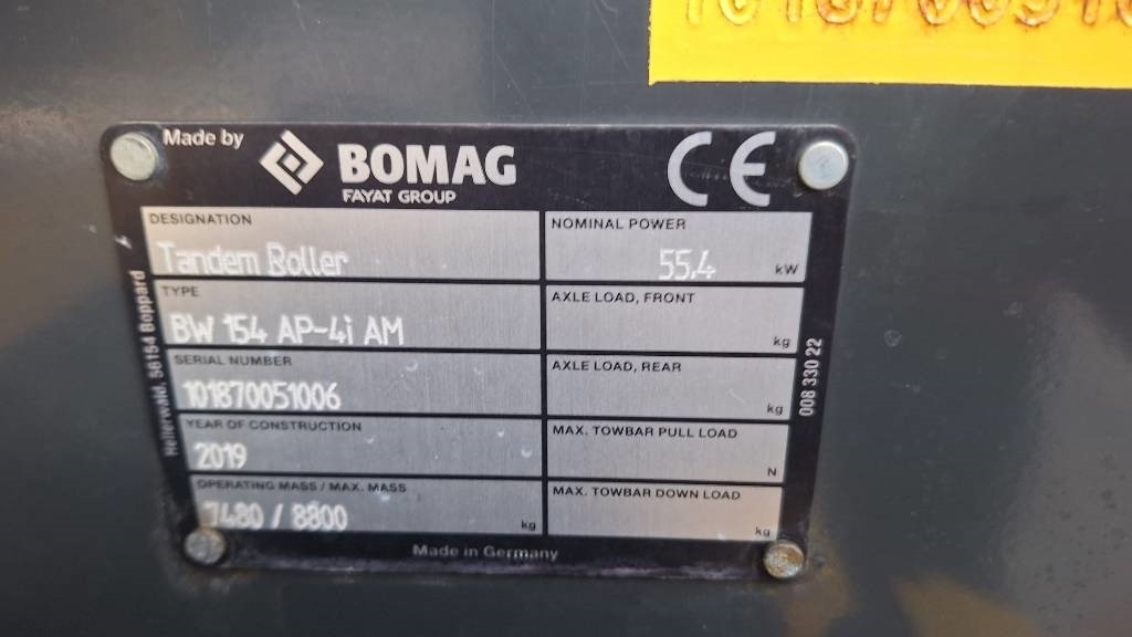 Bomag BW 154 AP-4i AM - Valjak za puteve: slika 3 Bomag BW 154 AP-4i AM - Valjak za puteve: slika 3