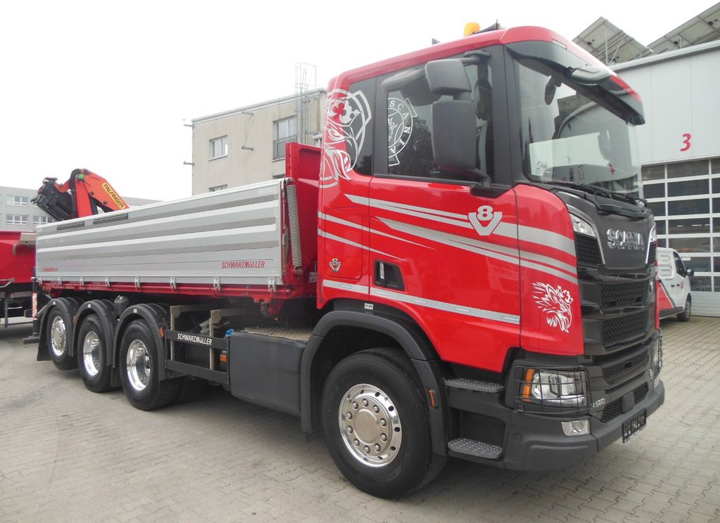 Scania R 580,8X4,KIPPER,BORDMATIC,PALFINGER PK 19.001 - Istovarivač, Kamion sa dizalicom: slika 2 Scania R 580,8X4,KIPPER,BORDMATIC,PALFINGER PK 19.001 - Istovarivač, Kamion sa dizalicom: slika 2