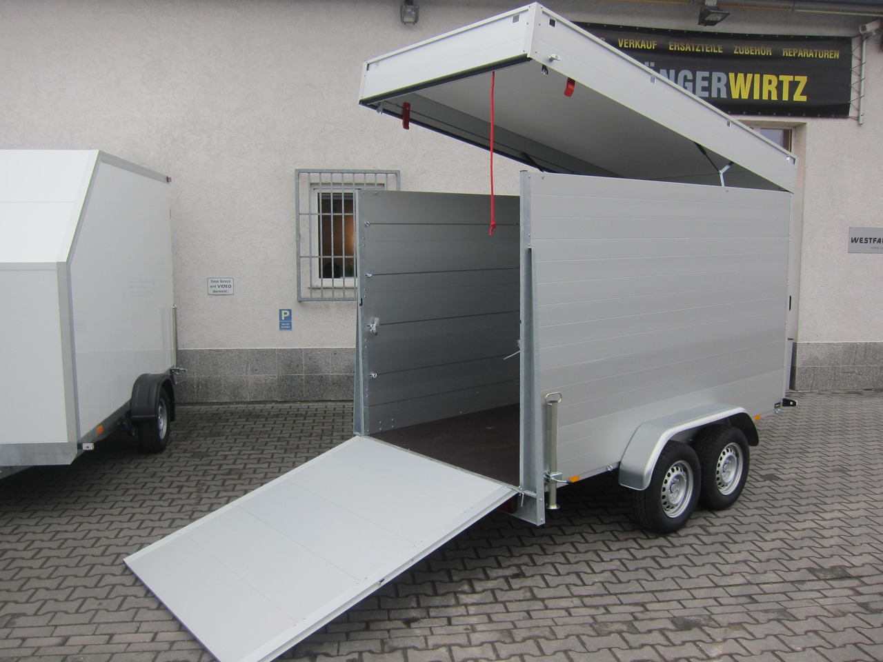 ALUBOXX Deckelanhänger GTT 2500 VT4 301x151x188cm Heckrampe (M) 2500kg order online Aktion - Prikolica sa zatvorenim sandukom: slika 1 ALUBOXX Deckelanhänger GTT 2500 VT4 301x151x188cm Heckrampe (M) 2500kg order online Aktion - Prikolica sa zatvorenim sandukom: slika 1