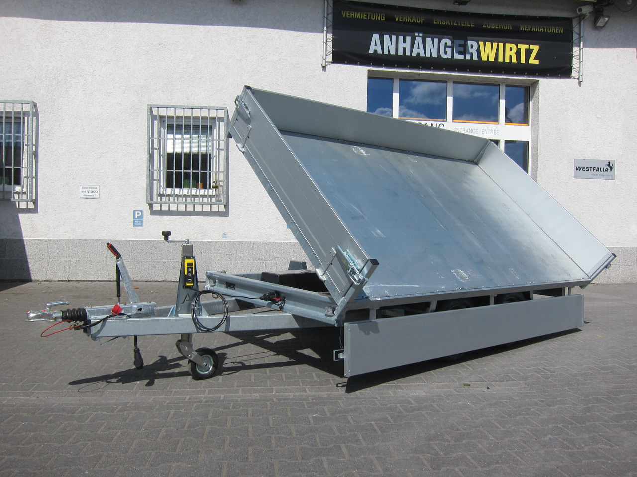 Anssems Kipper KSX 3000 Elektrisch 305x178x30cm Stahlboden niedrig Fahrgestell 3000kg online Aktion - Prikolica istovarivača: slika 1 Anssems Kipper KSX 3000 Elektrisch 305x178x30cm Stahlboden niedrig Fahrgestell 3000kg online Aktion - Prikolica istovarivača: slika 1