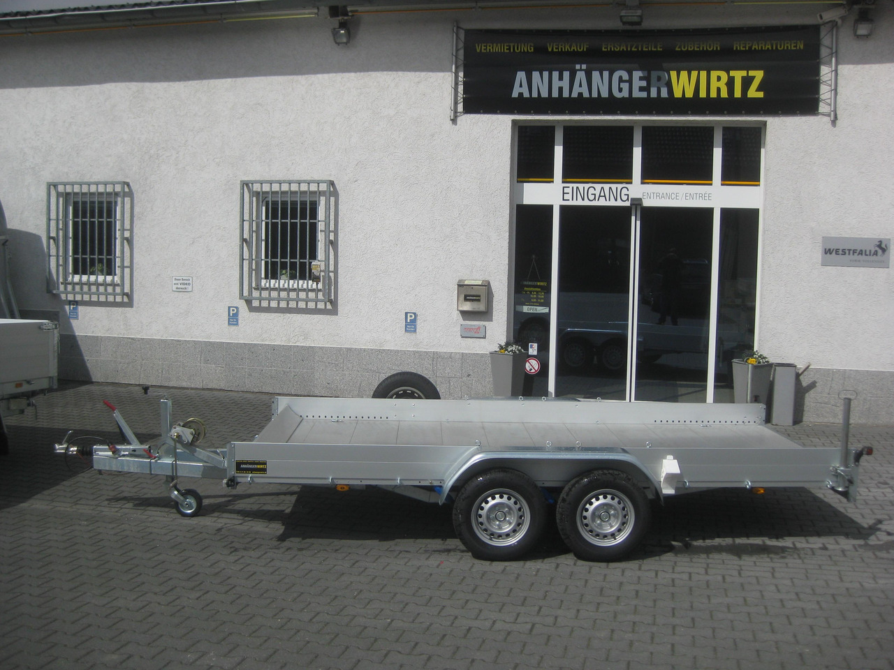Anssems Transporter AMT 2500 407x180x18cm Aluboden Alurampen Seilwinde 2500kg online - Prikolica za prevoz automobila: slika 2 Anssems Transporter AMT 2500 407x180x18cm Aluboden Alurampen Seilwinde 2500kg online - Prikolica za prevoz automobila: slika 2
