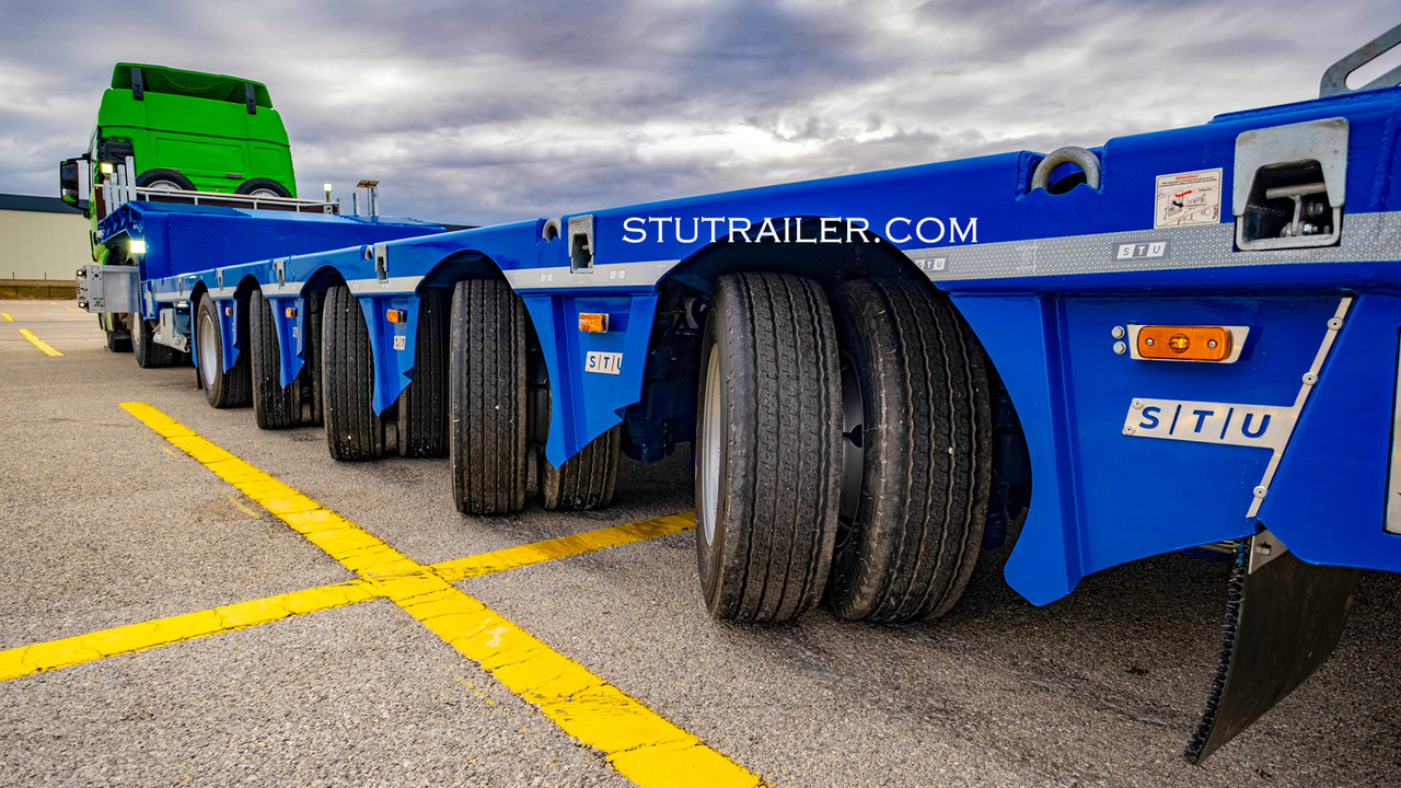 Novu Niska poluprikolica za prevoz STU 5 Axle Hydraulic Steering Extendable Low Laoder: slika 13