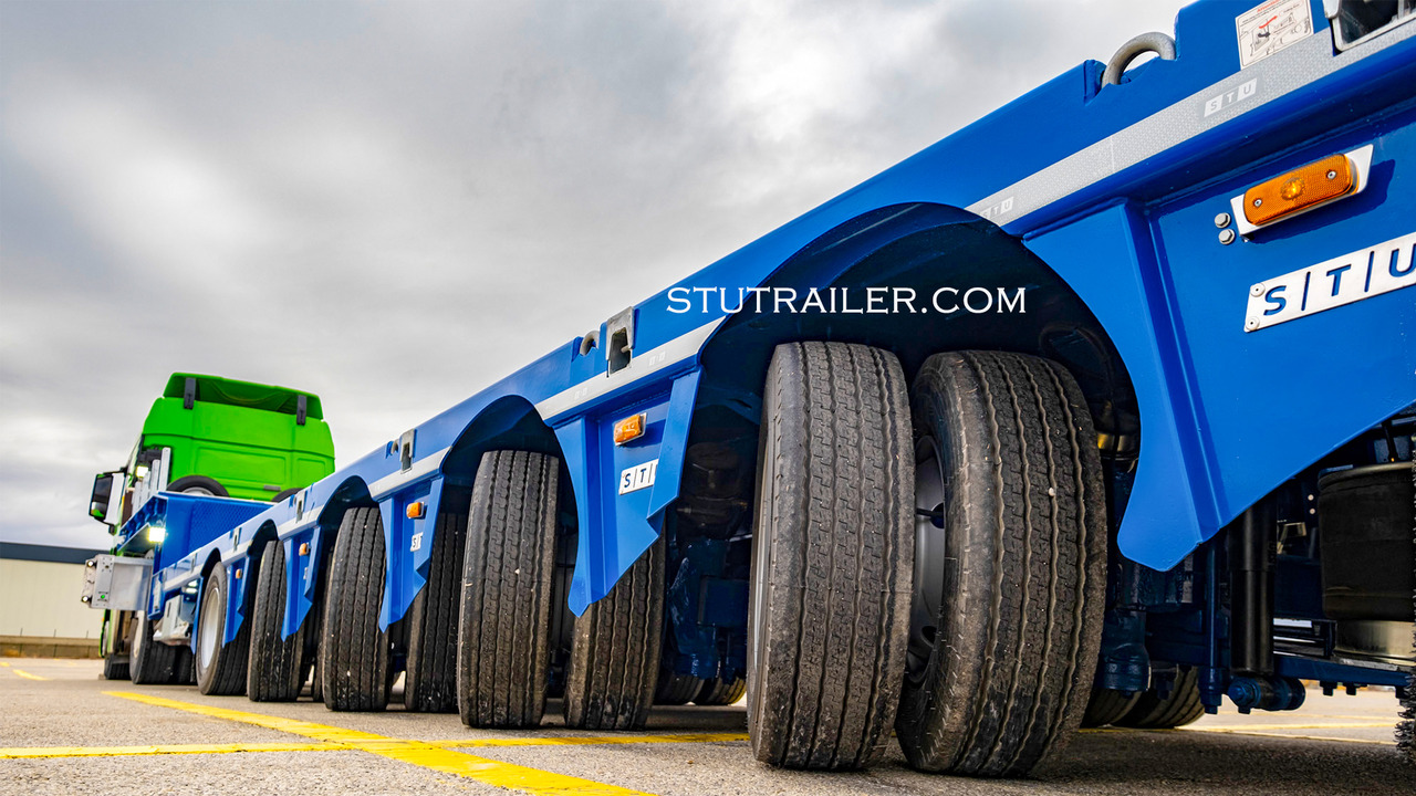 Novu Niska poluprikolica za prevoz STU 5 Axle Hydraulic Steering Extendable Low Laoder: slika 14
