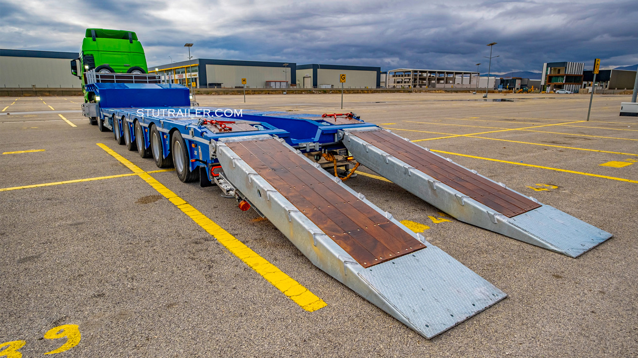Novu Niska poluprikolica za prevoz STU 5 Axle Hydraulic Steering Extendable Low Laoder: slika 5