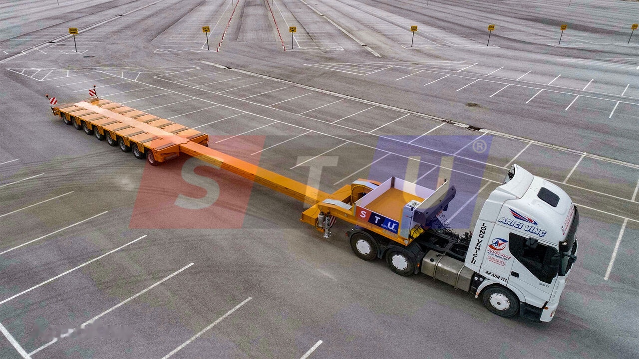 STU 8 AXLE LOWBED- HYDRAULIC STEERING AXLES / 8 ESSİEUX SURBAISSES-E - Niska poluprikolica za prevoz: slika 3 STU 8 AXLE LOWBED- HYDRAULIC STEERING AXLES / 8 ESSİEUX SURBAISSES-E - Niska poluprikolica za prevoz: slika 3