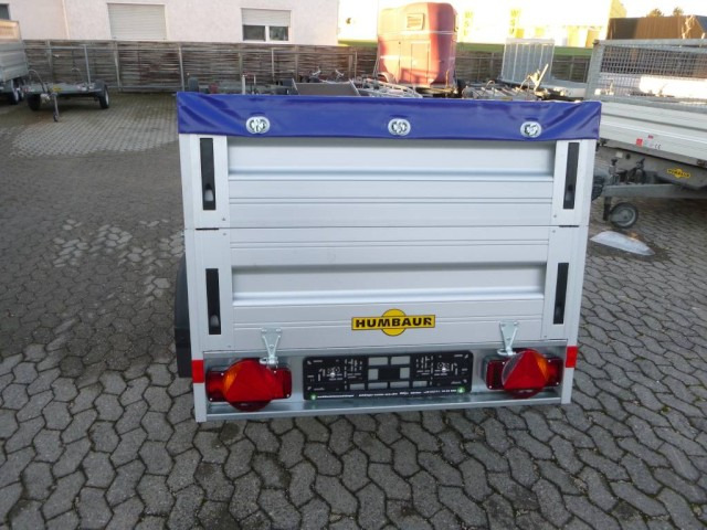 Humbaur HA 752111 mit Bordwand-Aufsatz und Flachplane - Prikolica za automobil: slika 3 Humbaur HA 752111 mit Bordwand-Aufsatz und Flachplane - Prikolica za automobil: slika 3