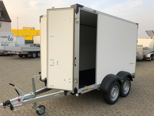 Humbaur Koffer HK 253015-18P, 2,5 to. 3040x1510x1800mm, Rampe, Seitentüre - Prikolica sa zatvorenim sandukom: slika 1 Humbaur Koffer HK 253015-18P, 2,5 to. 3040x1510x1800mm, Rampe, Seitentüre - Prikolica sa zatvorenim sandukom: slika 1