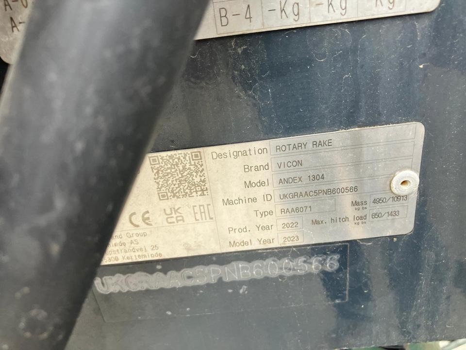 Prevrtač/ Grabuljač Vicon Andex 1304 Comfort 4-Kreiselschwader, Großschwader: slika 9