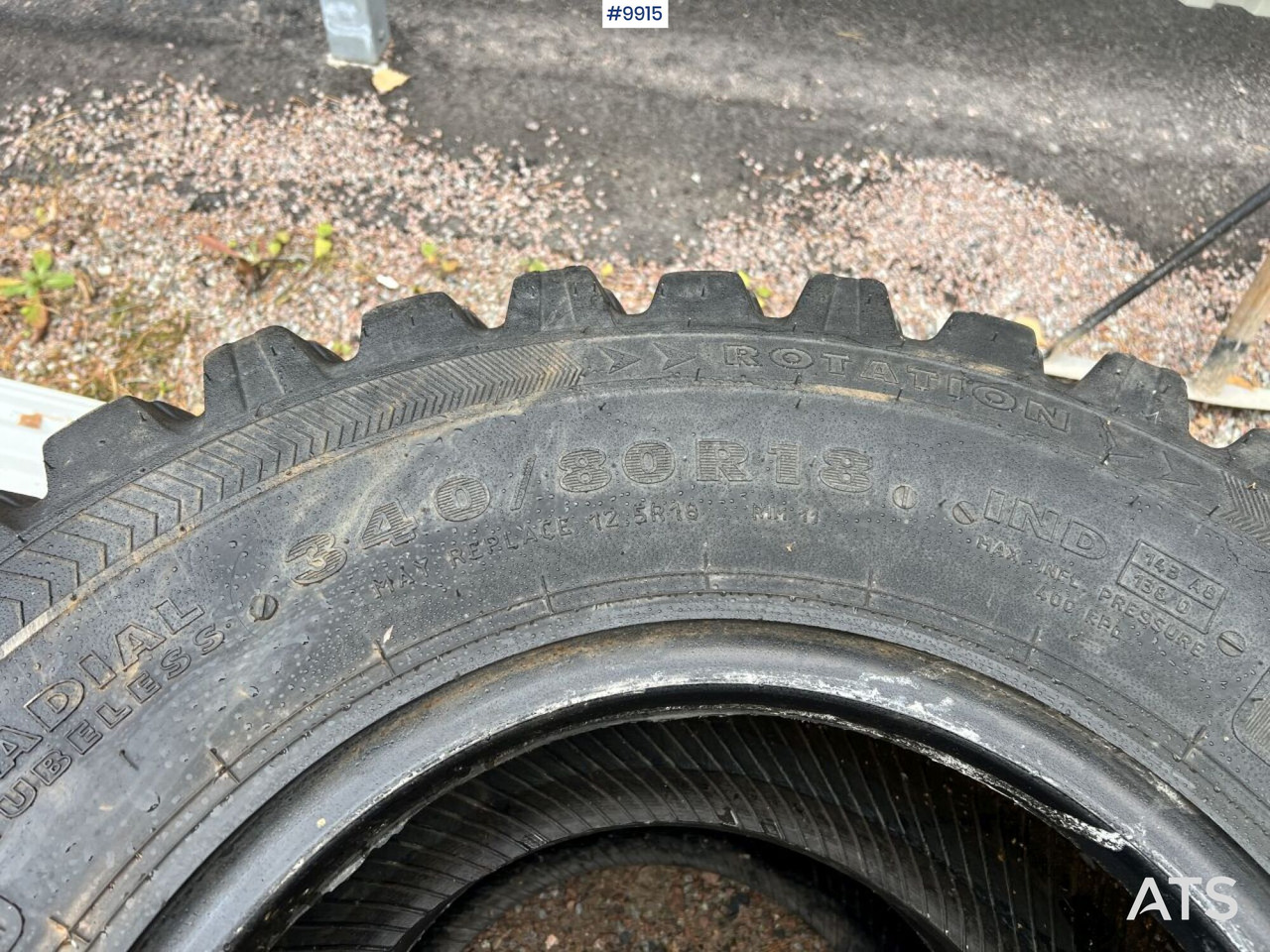 2 st NOKIAN 340/80R18 däck - Guma za Građevinska mašina: slika 3 2 st NOKIAN 340/80R18 däck - Guma za Građevinska mašina: slika 3