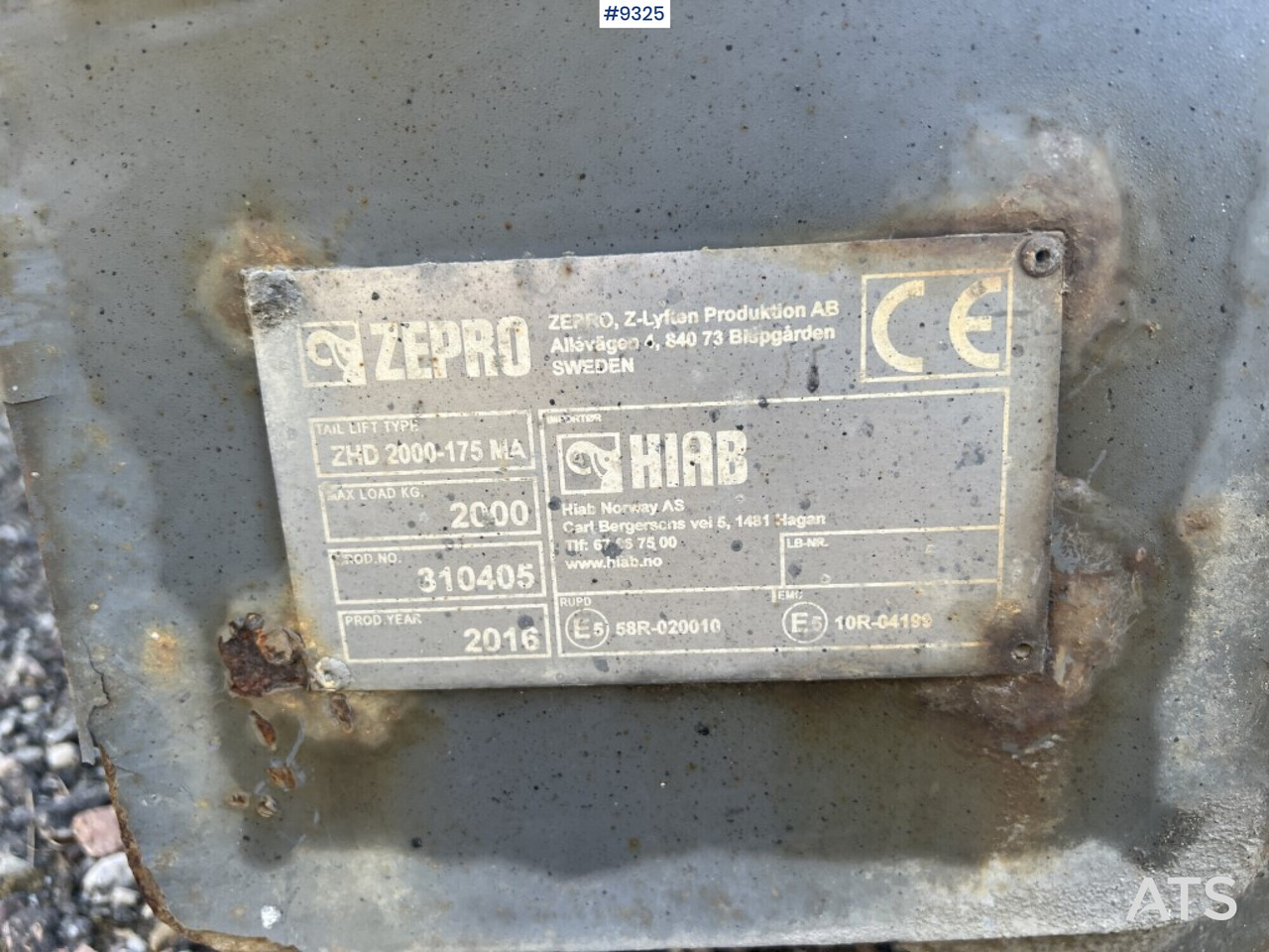 Bakgavellyft Zepro ZHD 2000-175 MA - Hidraulična dizalica: slika 5 Bakgavellyft Zepro ZHD 2000-175 MA - Hidraulična dizalica: slika 5