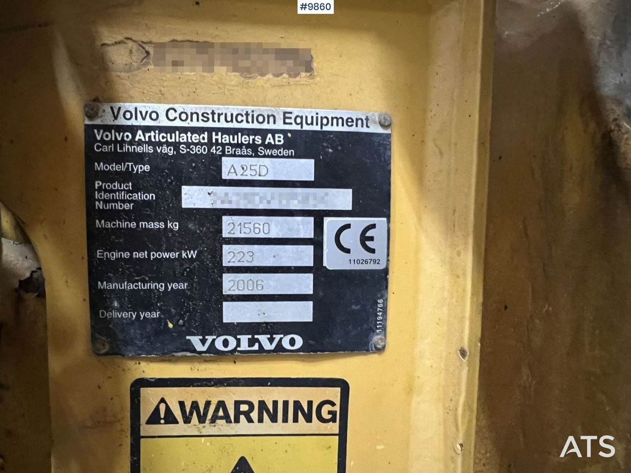 Lizing Dumper Volvo A25D 6x6 Dumper Volvo A25D 6x6: slika 15 Lizing Dumper Volvo A25D 6x6 Dumper Volvo A25D 6x6: slika 15