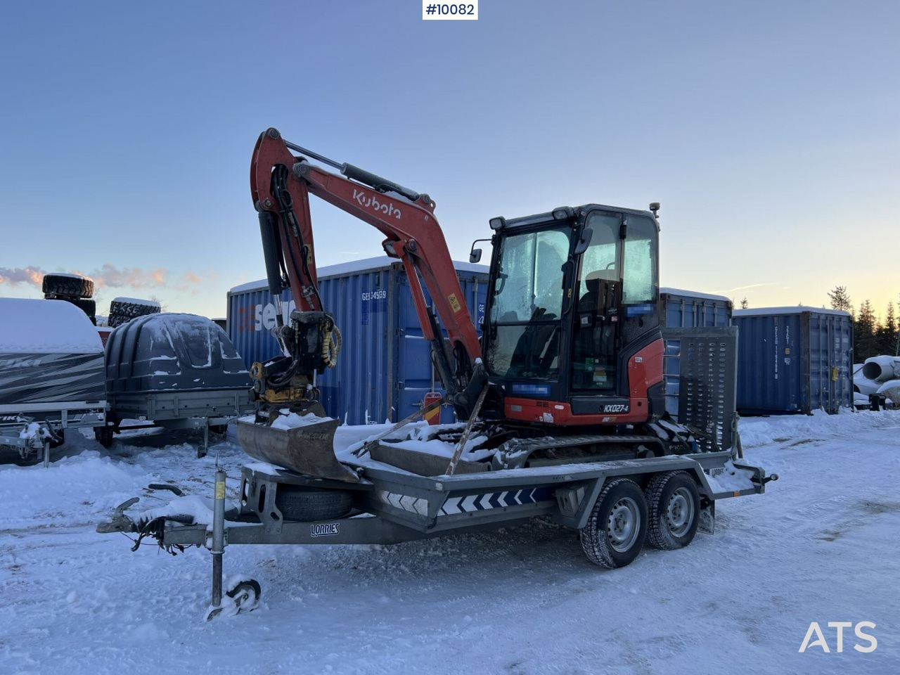 Kubota KX027-4 Mini excavator incl trailer - Mini bager: slika 1 Kubota KX027-4 Mini excavator incl trailer - Mini bager: slika 1