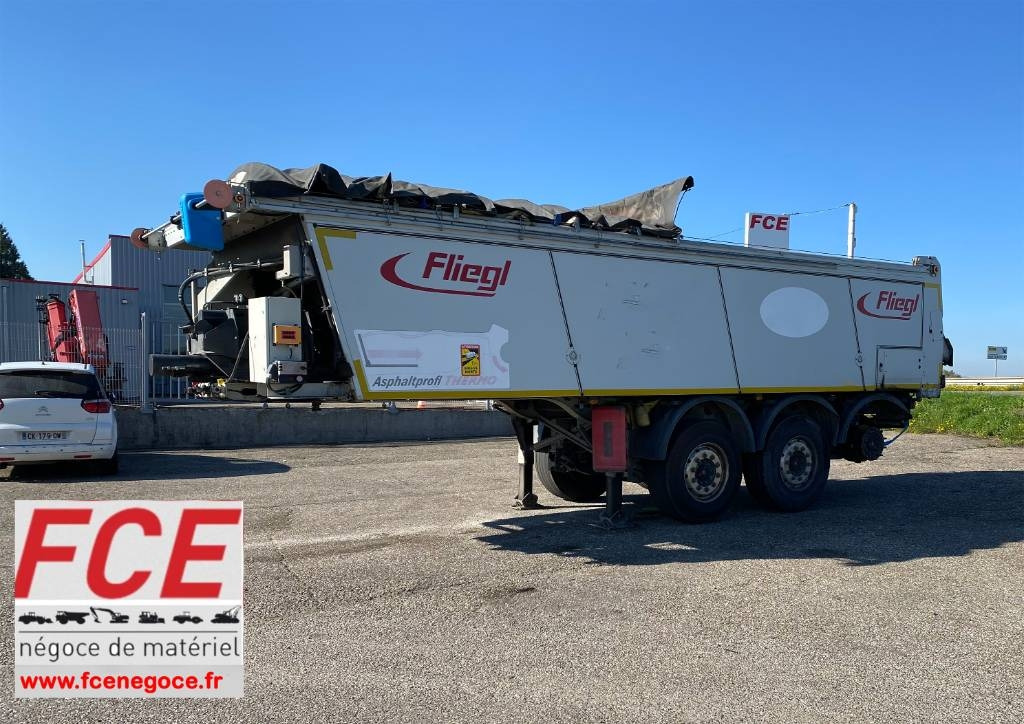 Fliegl THERMO ASS372/Asphalt-Profi endommagée - Poluprikolica sa pokretnim podom: slika 1 Fliegl THERMO ASS372/Asphalt-Profi endommagée - Poluprikolica sa pokretnim podom: slika 1