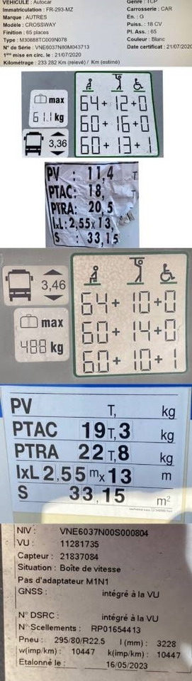Školski autobus Iveco Lot de 2 CROSSWAY E6-TECTOR-320: slika 6