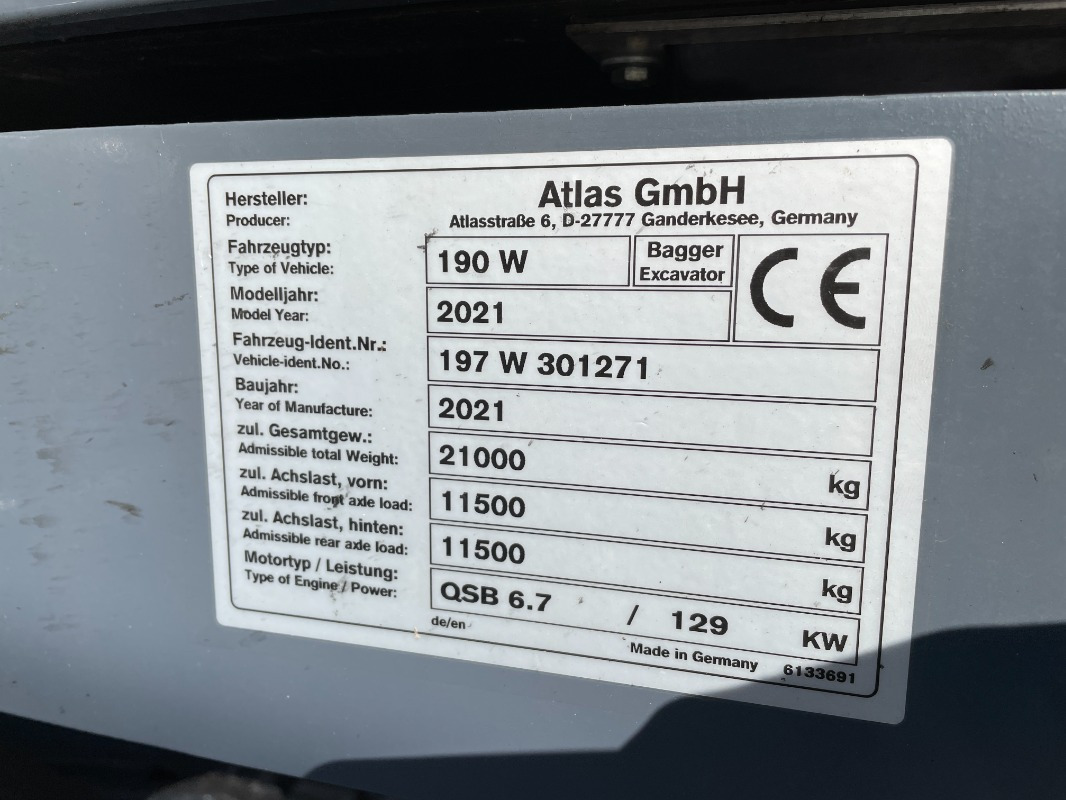 Atlas 190W - Bager: slika 2 Atlas 190W - Bager: slika 2