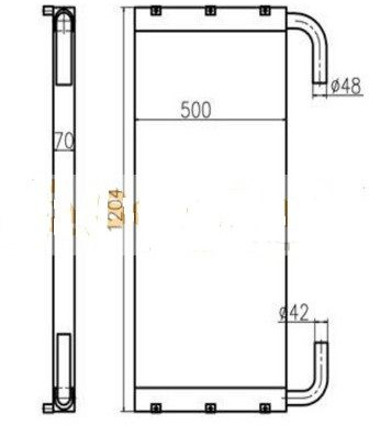 4650356 OILCOOLER HITACHI ZX270.3 280.3 - Radijator: slika 1 4650356 OILCOOLER HITACHI ZX270.3 280.3 - Radijator: slika 1