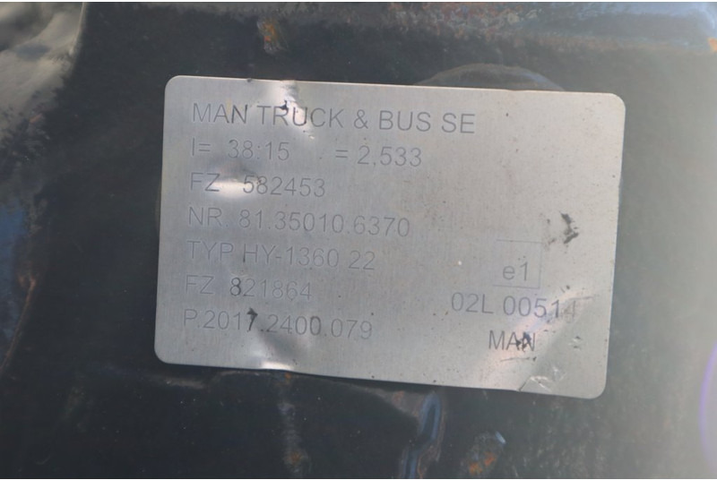 MAN HY-1360-22 38/15 - Zadnja osovina za Kamion: slika 4 MAN HY-1360-22 38/15 - Zadnja osovina za Kamion: slika 4