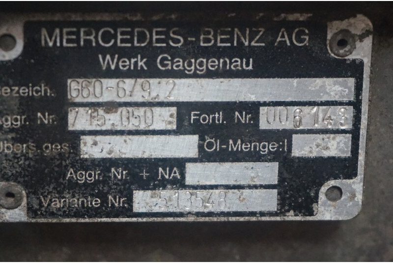 Mercedes-Benz G6-60 MPS 71505010006143 - Menjač za Kamion: slika 5 Mercedes-Benz G6-60 MPS 71505010006143 - Menjač za Kamion: slika 5