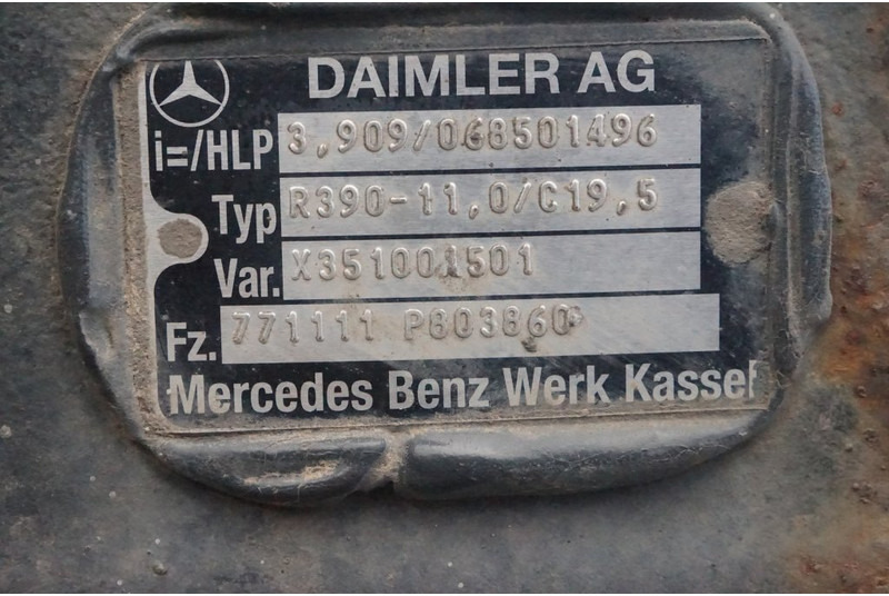 Mercedes-Benz R390-11/C-19.5 I=3.909 771 111 P 803860 - Zadnja osovina za Kamion: slika 3 Mercedes-Benz R390-11/C-19.5 I=3.909 771 111 P 803860 - Zadnja osovina za Kamion: slika 3