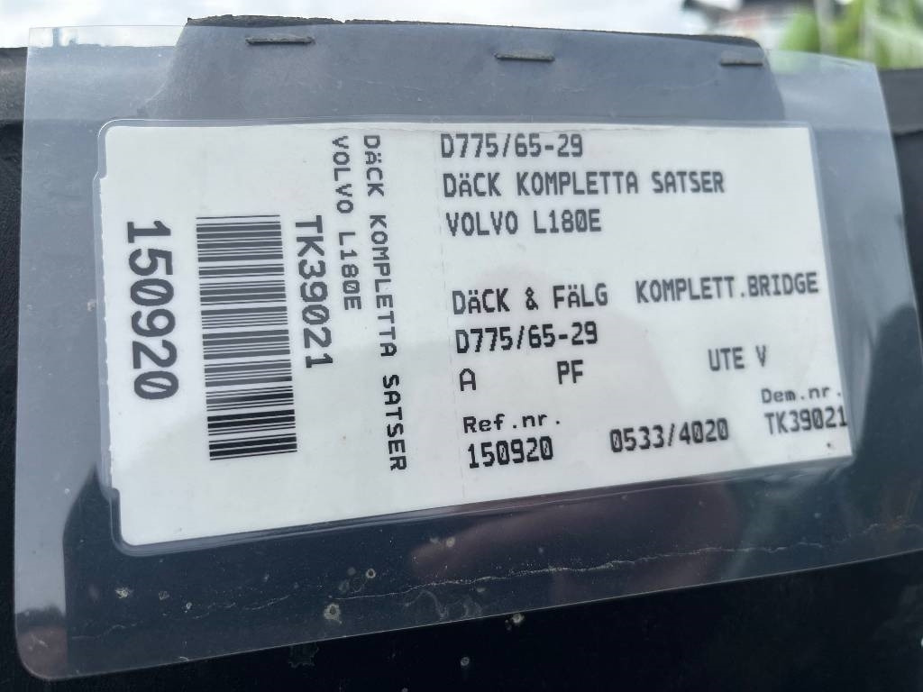 Bridgestone 775 /65 R29 Volvo L180 Wheels  - Kompletan točak: slika 5 Bridgestone 775 /65 R29 Volvo L180 Wheels  - Kompletan točak: slika 5
