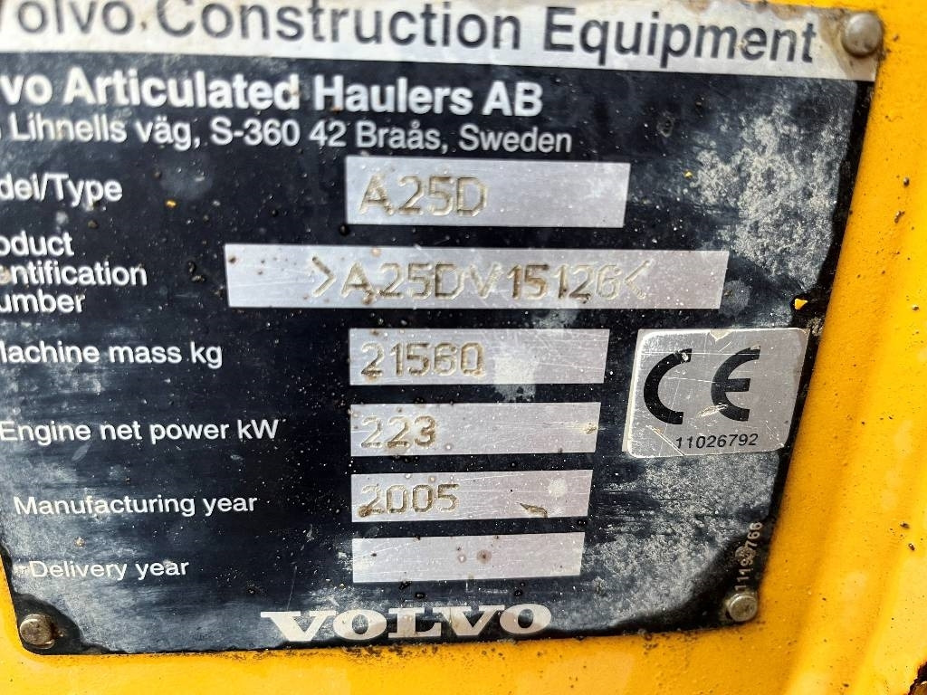 Volvo A 25 D dismantled. Only spare parts - Zglobni kiper: slika 5 Volvo A 25 D dismantled. Only spare parts - Zglobni kiper: slika 5