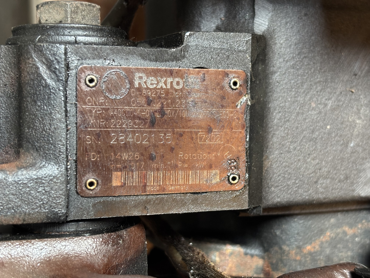 Claas AXION 830 CMATIC Pompa Jazdy Autopower REXROTH A40CTI045 10ML06Z600SAE00-S - Transmisija za Poljoprivredna mašina: slika 5 Claas AXION 830 CMATIC Pompa Jazdy Autopower REXROTH A40CTI045 10ML06Z600SAE00-S - Transmisija za Poljoprivredna mašina: slika 5