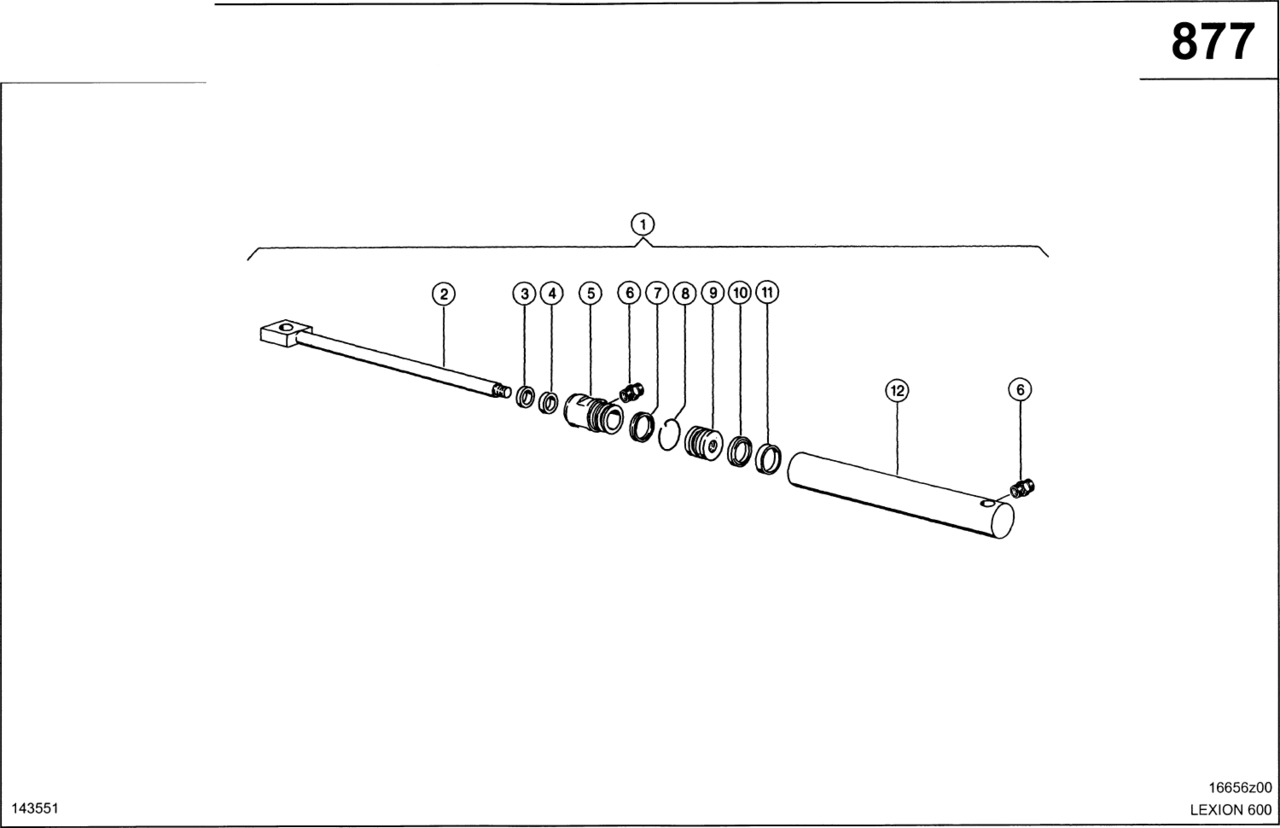 Claas Lexion 600 RURA CYLINDRA  0000868500 (Zbiornik ziarna-wspomaganie rozładunku;siłown. hydr.) - Hidraulični cilindar za Kombinovani kombajn: slika 1 Claas Lexion 600 RURA CYLINDRA  0000868500 (Zbiornik ziarna-wspomaganie rozładunku;siłown. hydr.) - Hidraulični cilindar za Kombinovani kombajn: slika 1