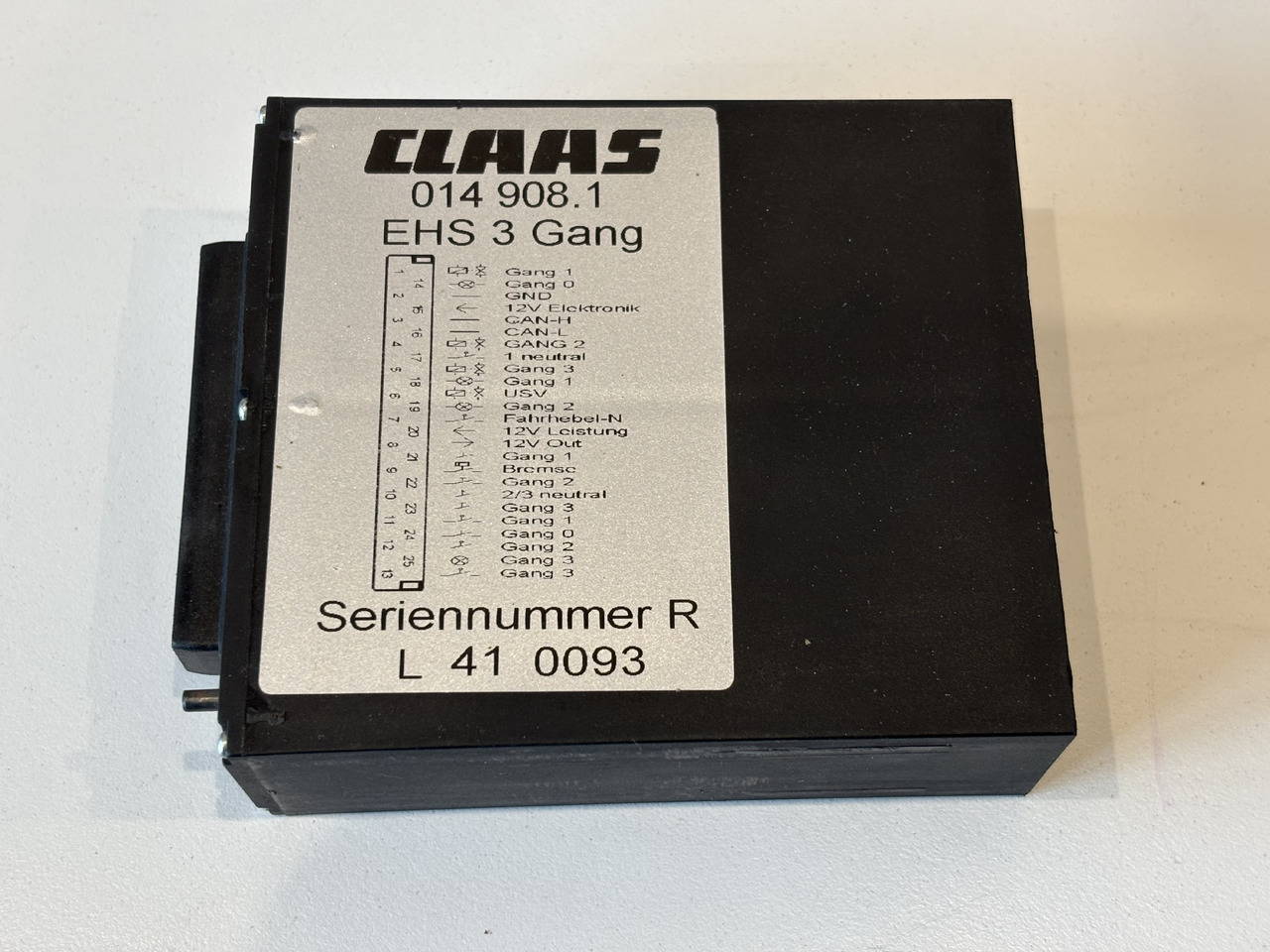 Claas Lexion Moduł Sterownik EHS 3 Gang 014 908.1 0149081 014908.1 - Upravljačka jedinica za Poljoprivredna mašina: slika 1 Claas Lexion Moduł Sterownik EHS 3 Gang 014 908.1 0149081 014908.1 - Upravljačka jedinica za Poljoprivredna mašina: slika 1