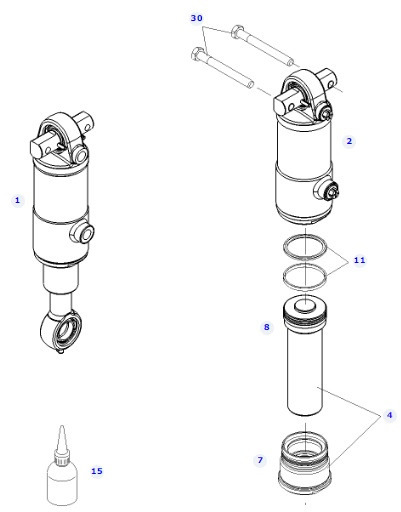 Fendt 414 Vario - siłownik hydrauliczny G404300050010 - Hidraulični cilindar za Poljoprivredna mašina: slika 1 Fendt 414 Vario - siłownik hydrauliczny G404300050010 - Hidraulični cilindar za Poljoprivredna mašina: slika 1