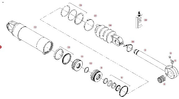 Fendt 930 933 936 939 942 GEN 7 Siłownik Przedniego TUZ Drążek CZĘŚCI G945920020010 - Hidraulični cilindar za Poljoprivredna mašina: slika 1 Fendt 930 933 936 939 942 GEN 7 Siłownik Przedniego TUZ Drążek CZĘŚCI G945920020010 - Hidraulični cilindar za Poljoprivredna mašina: slika 1
