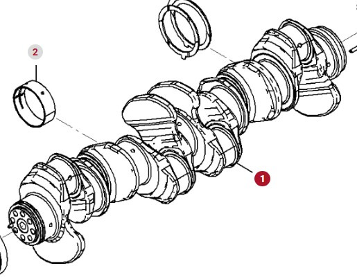 Fendt 936 Gen 7 Silnik D1556LE523 Wał Korbowy H218PF150081A CZĘŚCI - Radilica za Poljoprivredna mašina: slika 1 Fendt 936 Gen 7 Silnik D1556LE523 Wał Korbowy H218PF150081A CZĘŚCI - Radilica za Poljoprivredna mašina: slika 1