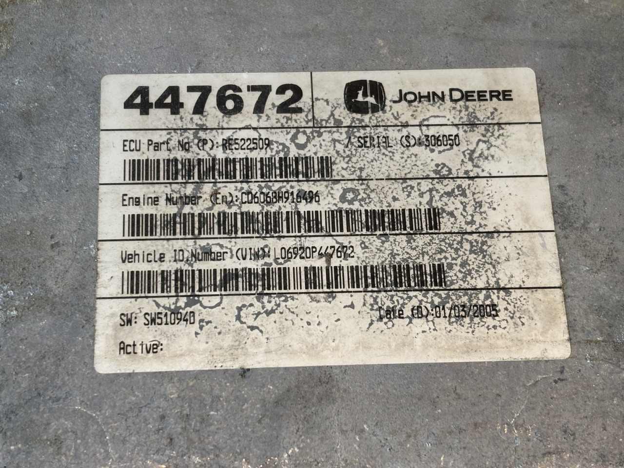 John Deere 6920 Moduł Sterownik ECU 447672 RE522509 RE522510 RE508774 SH100011 - Upravljačka jedinica za Poljoprivredna mašina: slika 2 John Deere 6920 Moduł Sterownik ECU 447672 RE522509 RE522510 RE508774 SH100011 - Upravljačka jedinica za Poljoprivredna mašina: slika 2